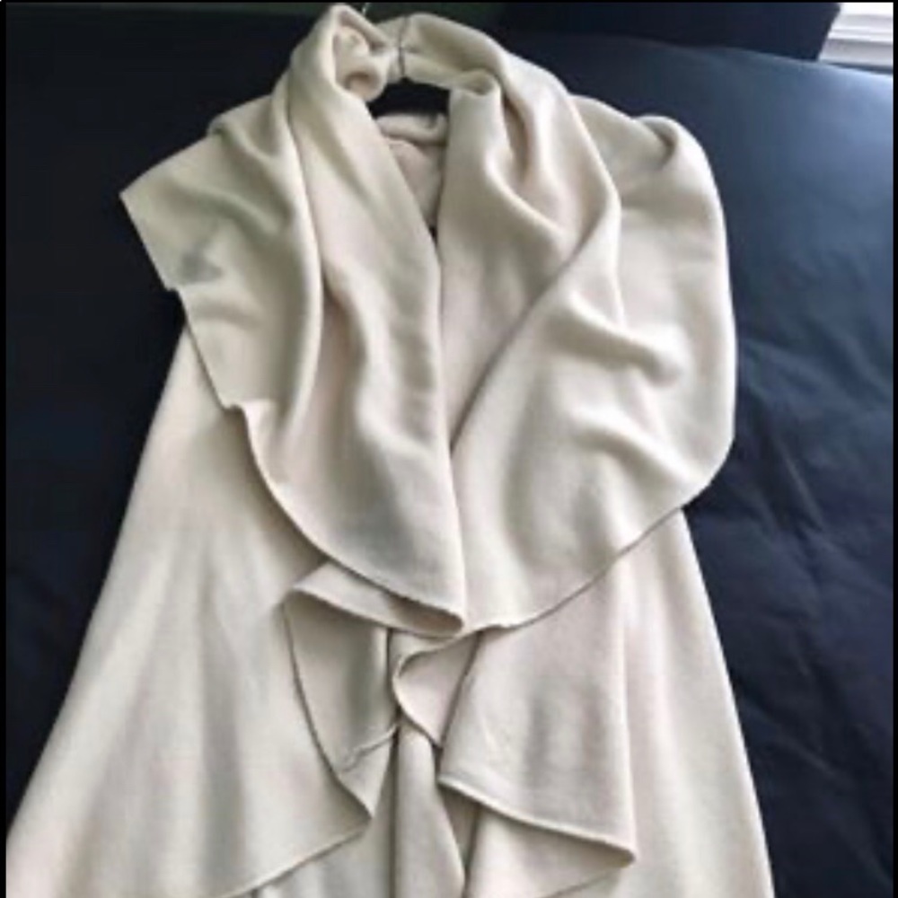 Women’s open front drape long cardigan vest